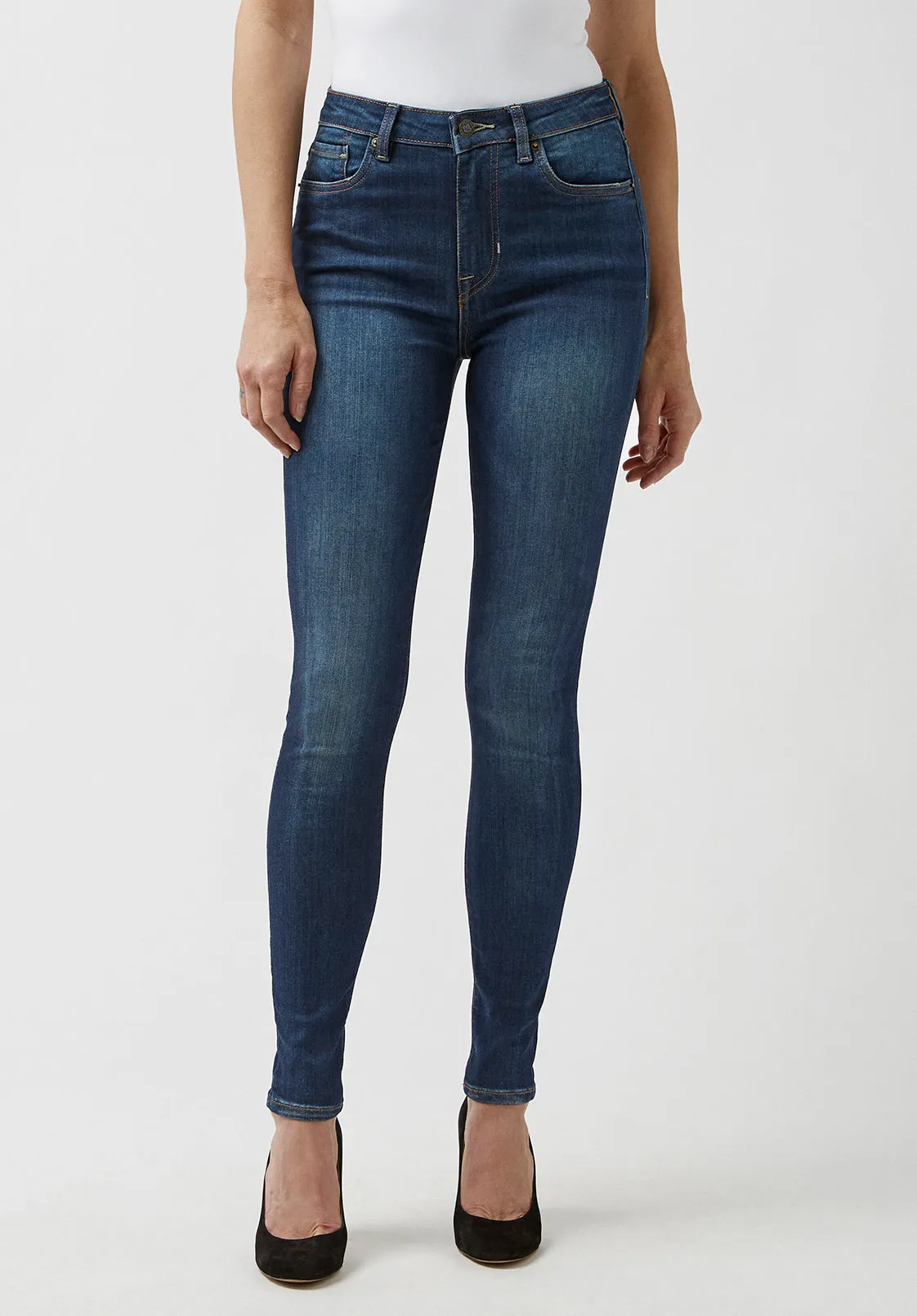 High Rise Skinny Skylar Women's Jeans in Night Rain Blue - BL15703