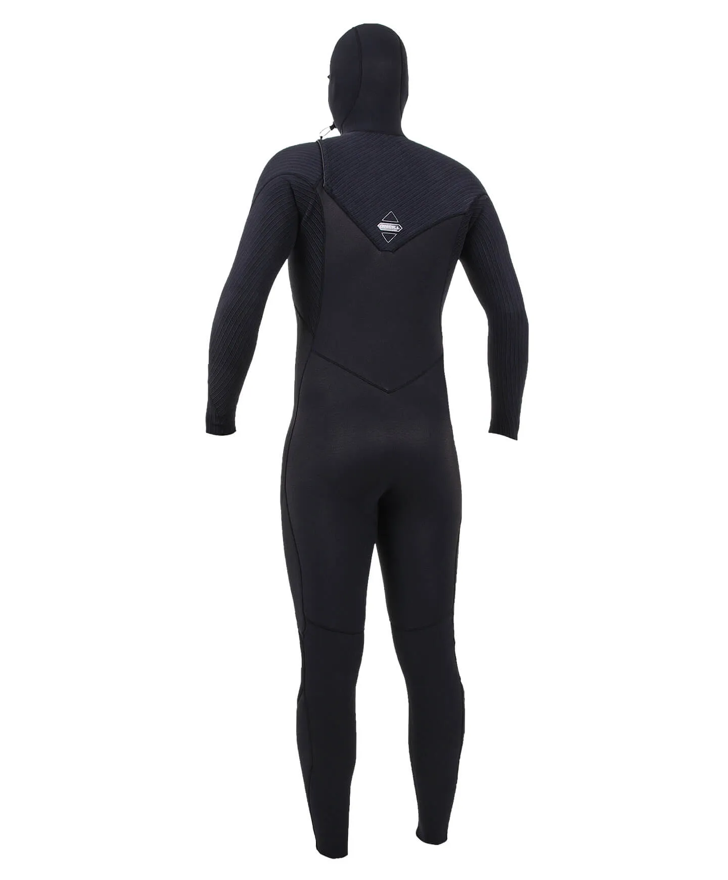 HyperFreak 5/4  Hooded Steamer Chest Zip Wetsuit - Black