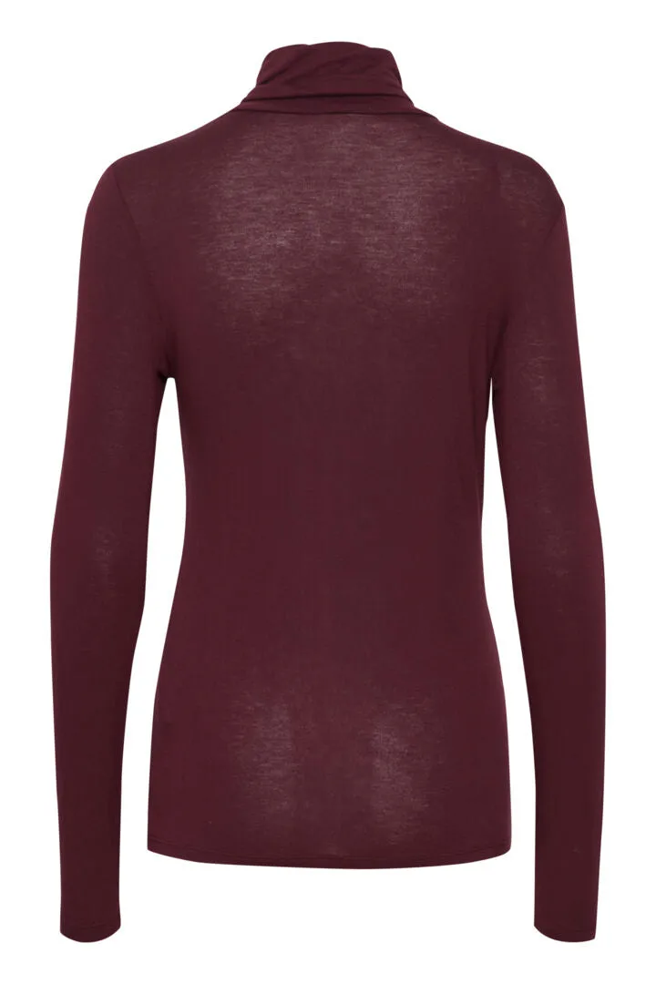 Ichi Philuca Long Sleeved Top-Port Royale-20113342