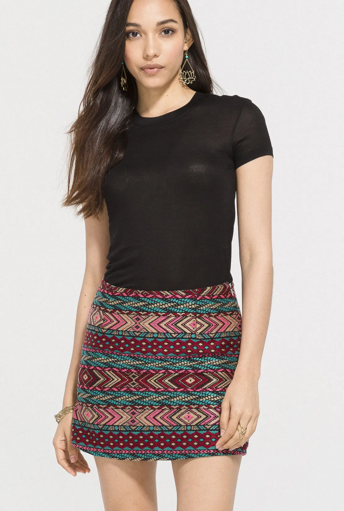 Jacquard Mini Skirt