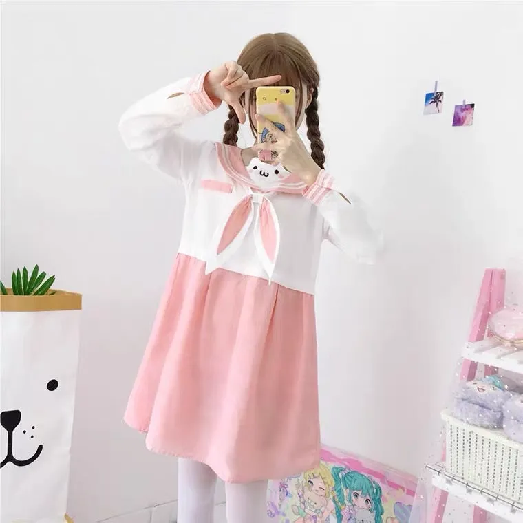 JAPANESE LOLITA CUTE BUNNY EARS DRESS BY50081