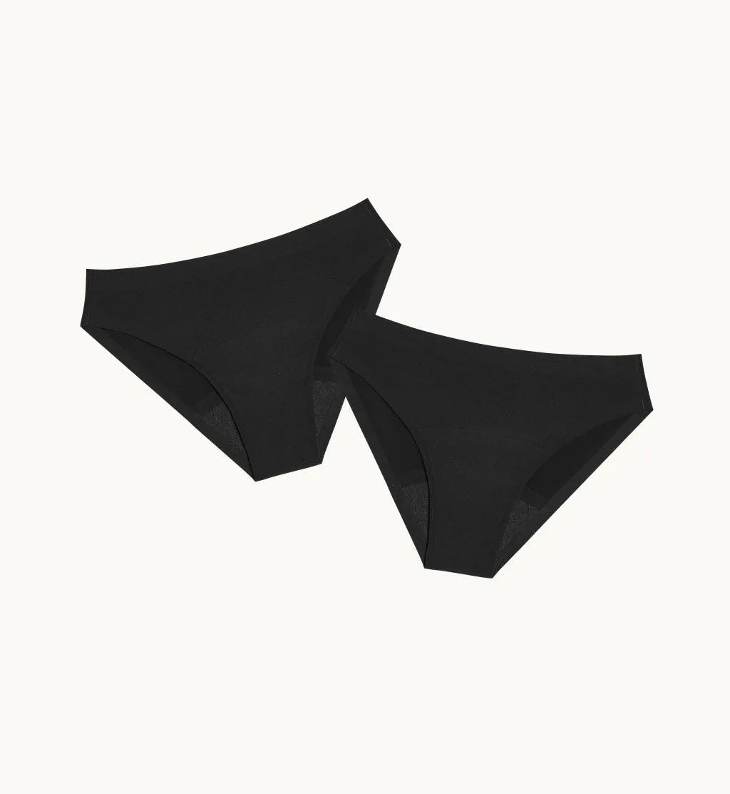 (Kit Item) Everyday Leakproof Underwear Black 2-Pack | Bikini