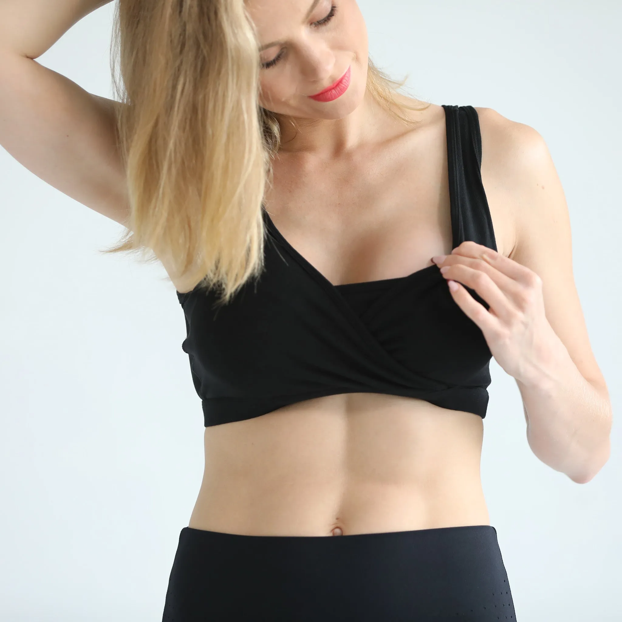 Luna Handsfree Pumping & Nursing Sleep Bralette (Noir)