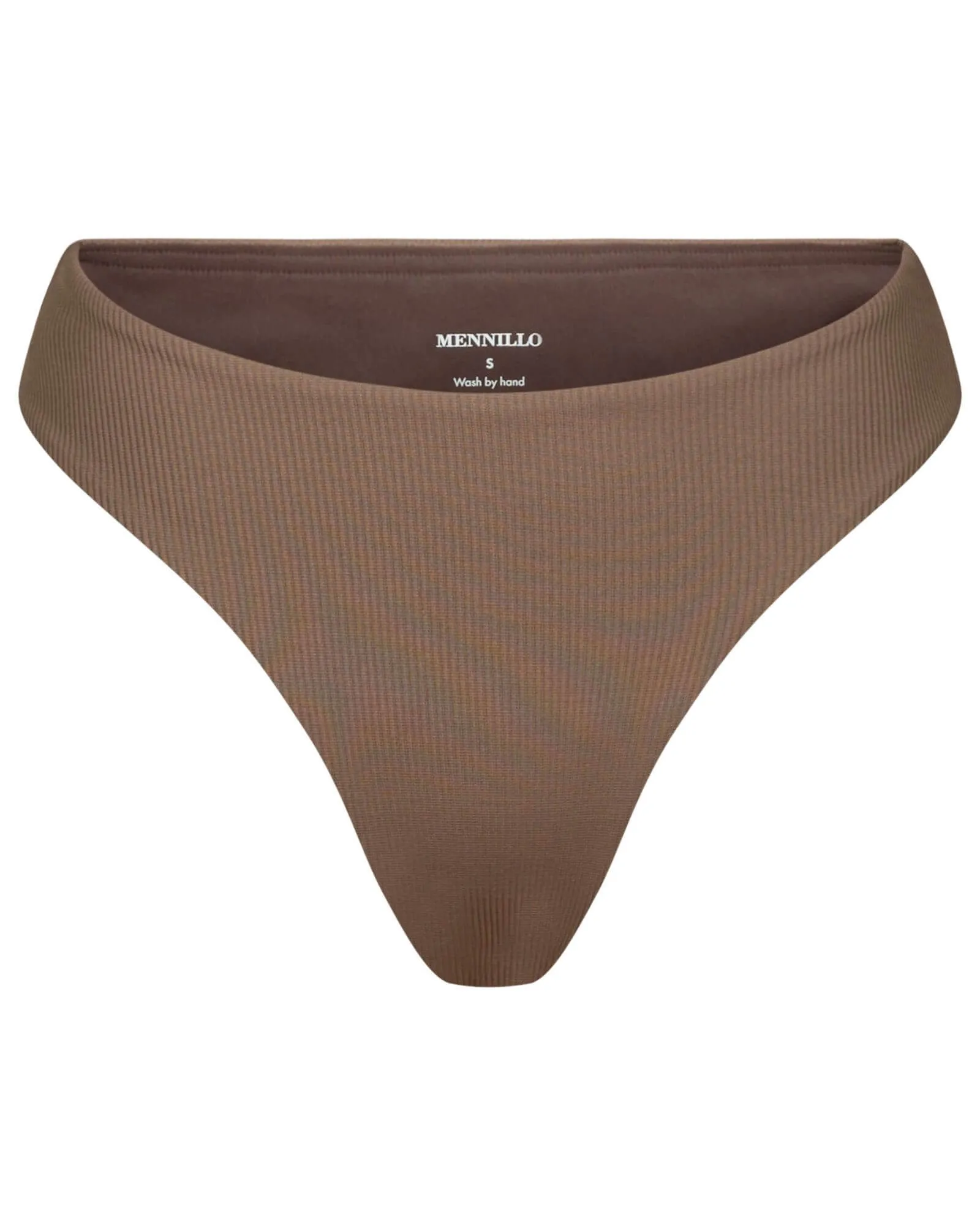 Marina bottom tanga - Brown rib