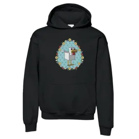 Minecraft Flower Chicken Kids Hooded Sweatshirt