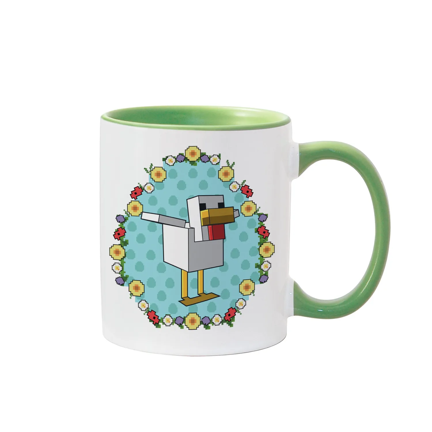 Minecraft Flower Chicken Two-Tone Mug