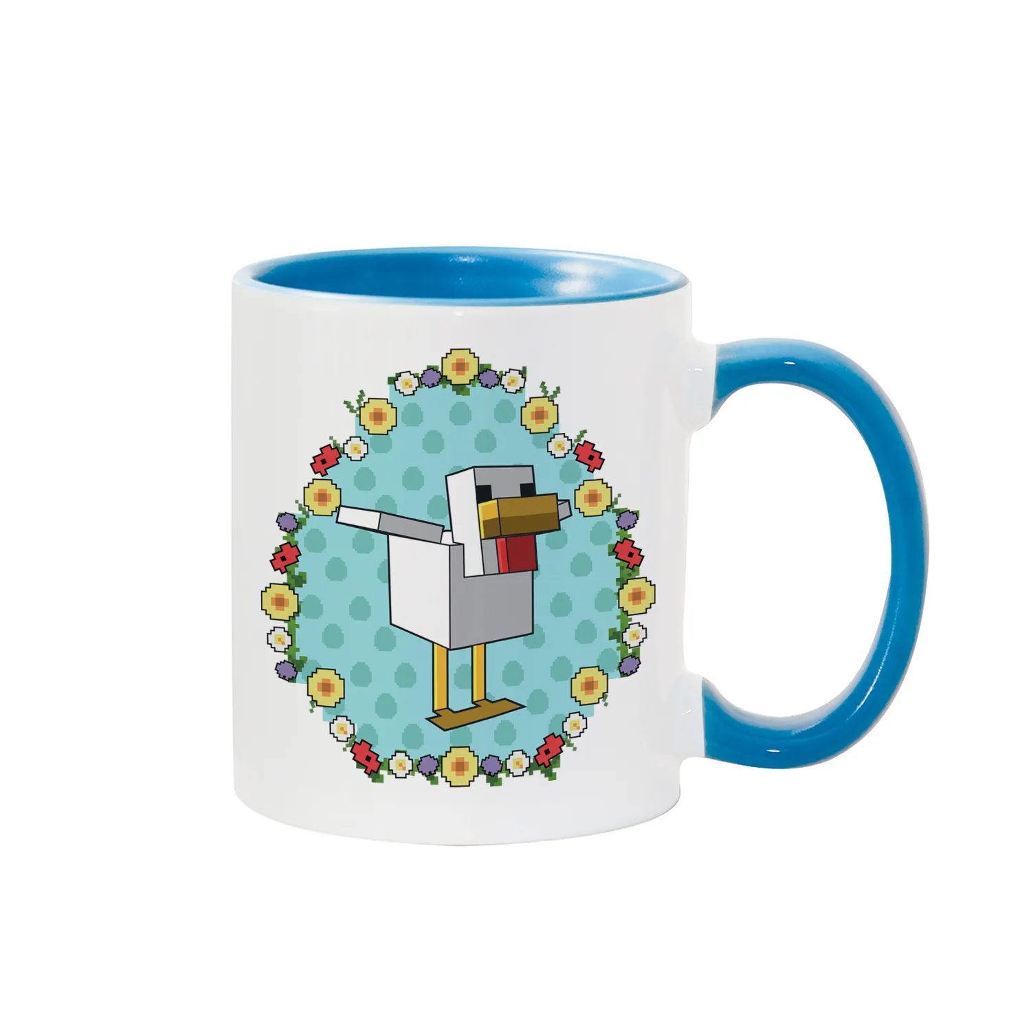 Minecraft Flower Chicken Two-Tone Mug