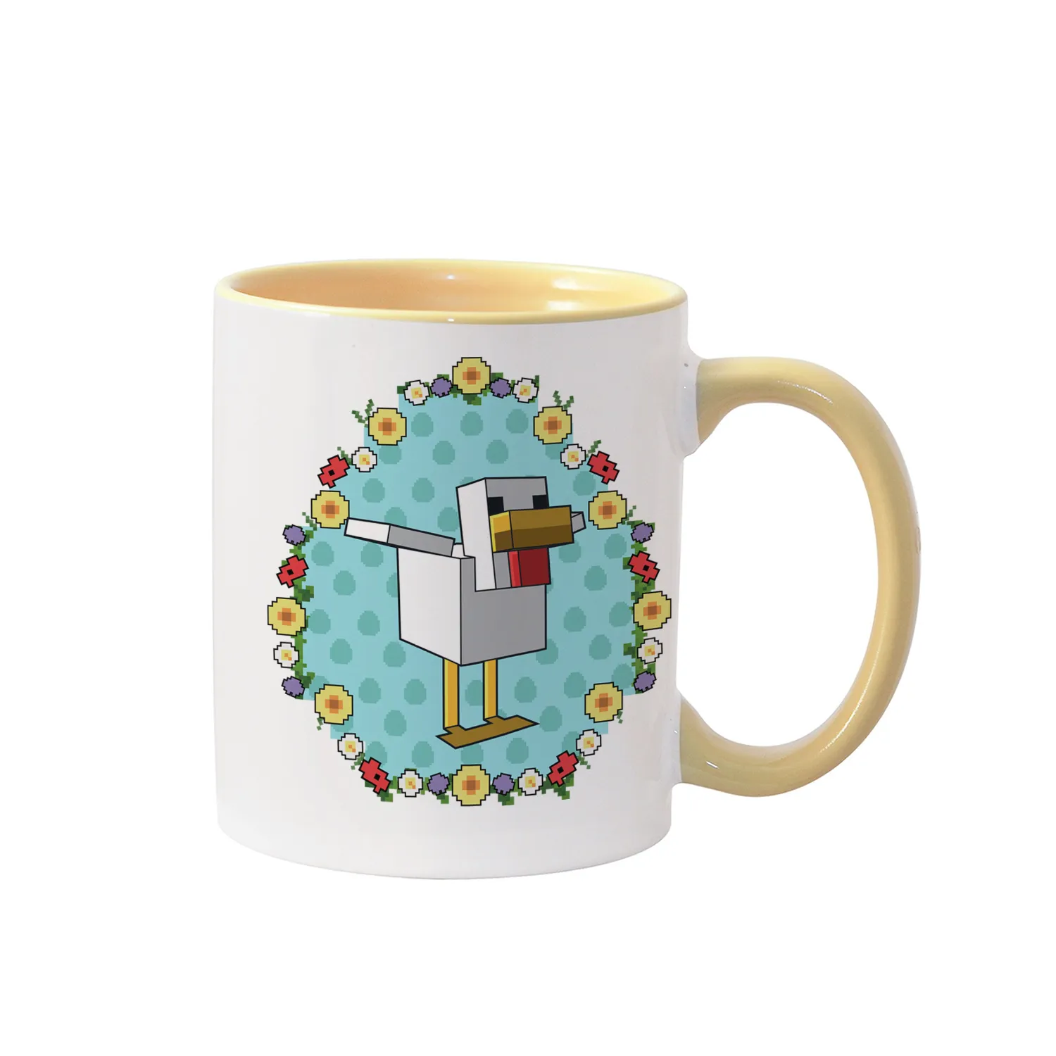 Minecraft Flower Chicken Two-Tone Mug