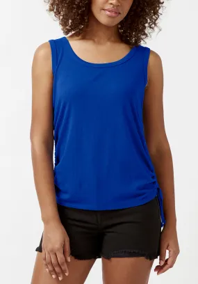 Muriel Blue Ruched Women’s Tank Top - KT0046S