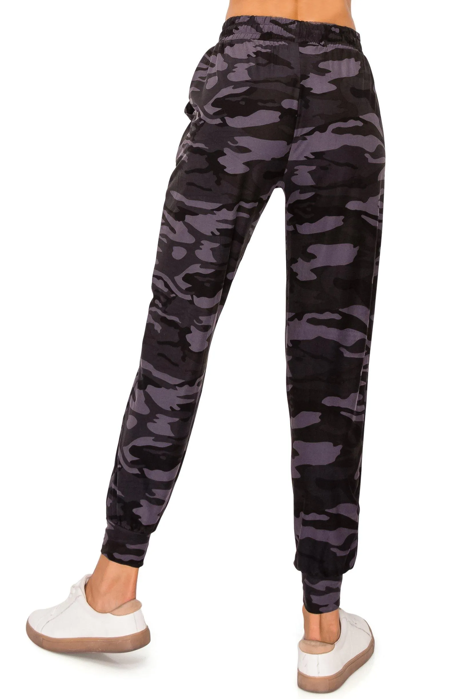 Print Design Jogger Pants - Super Skinny Fit Lightweight Premium Soft Stretch Drawstrings Pockets Jogger