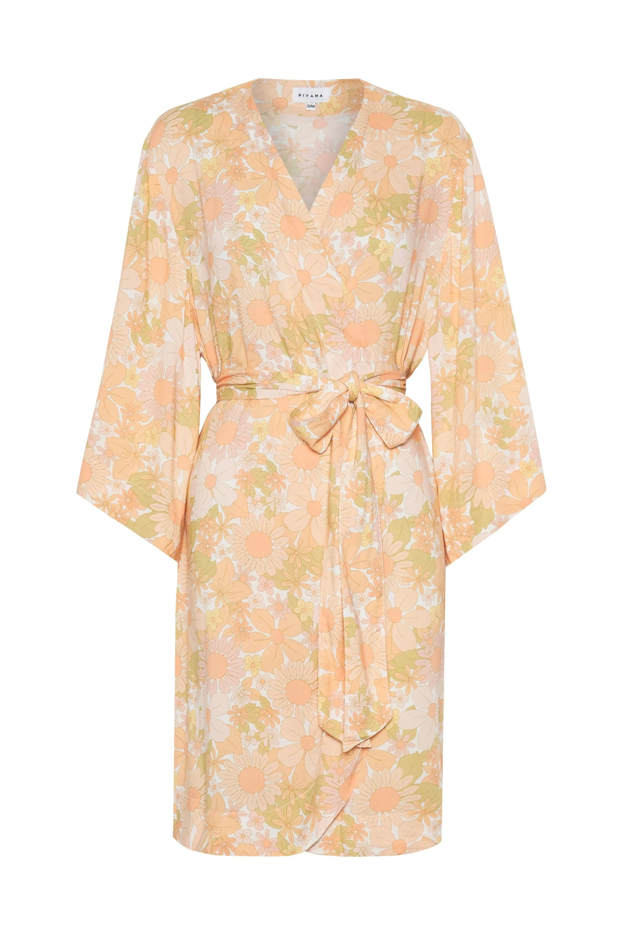 Short Kimono Robe - 100% Lyocell - Flower Child