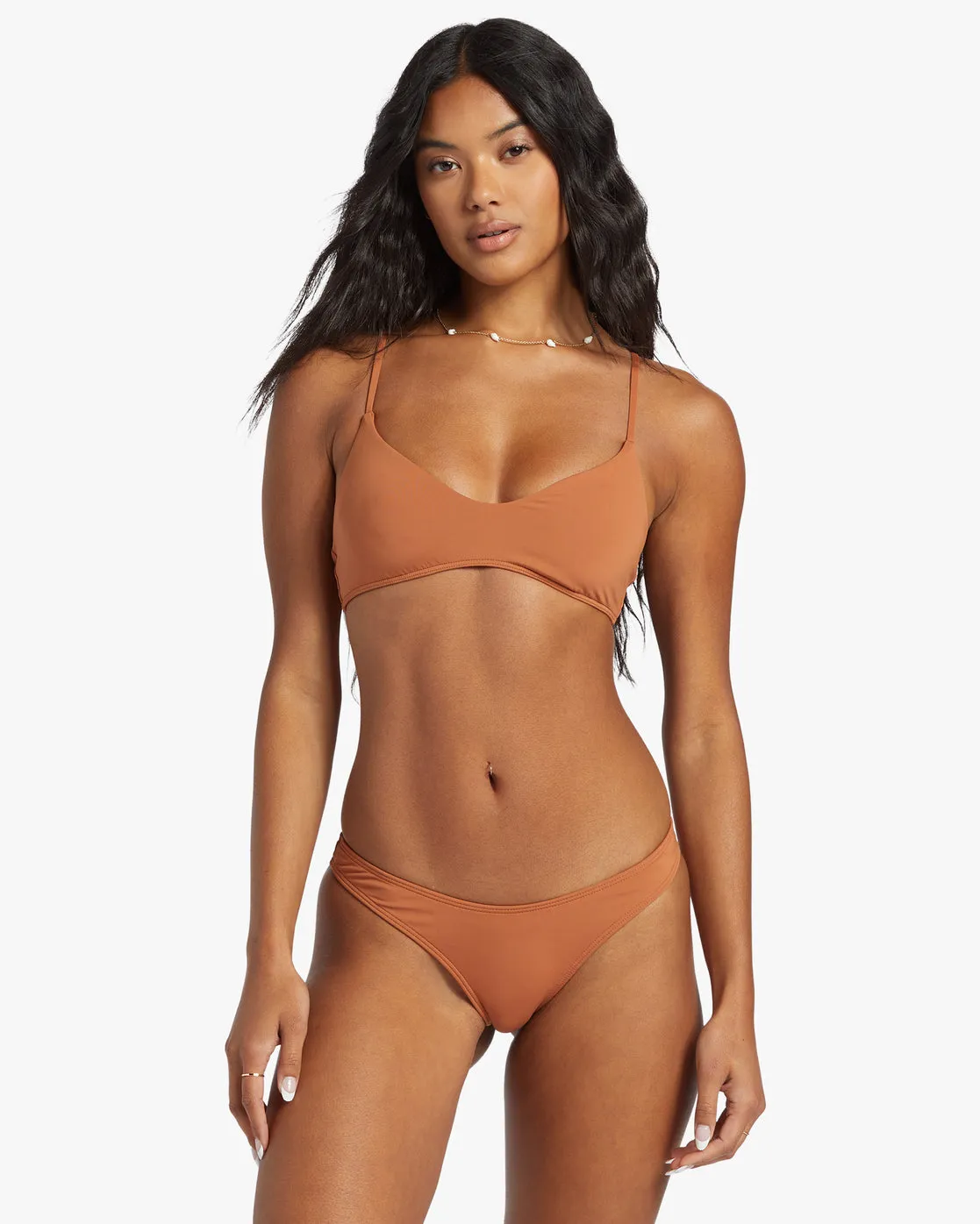 Sol Searcher V Bralette Bikini Top - Golden Brown