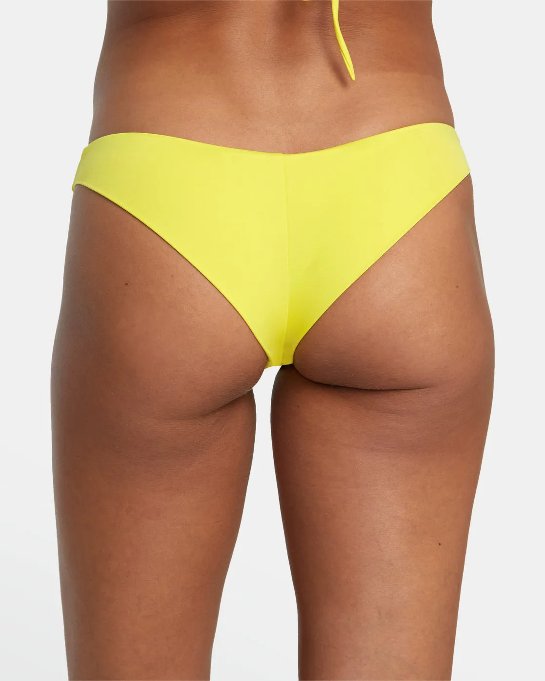 Solid Cheeky Bikini Bottoms - Guava