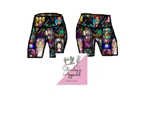 Stained glass cycling shorts,