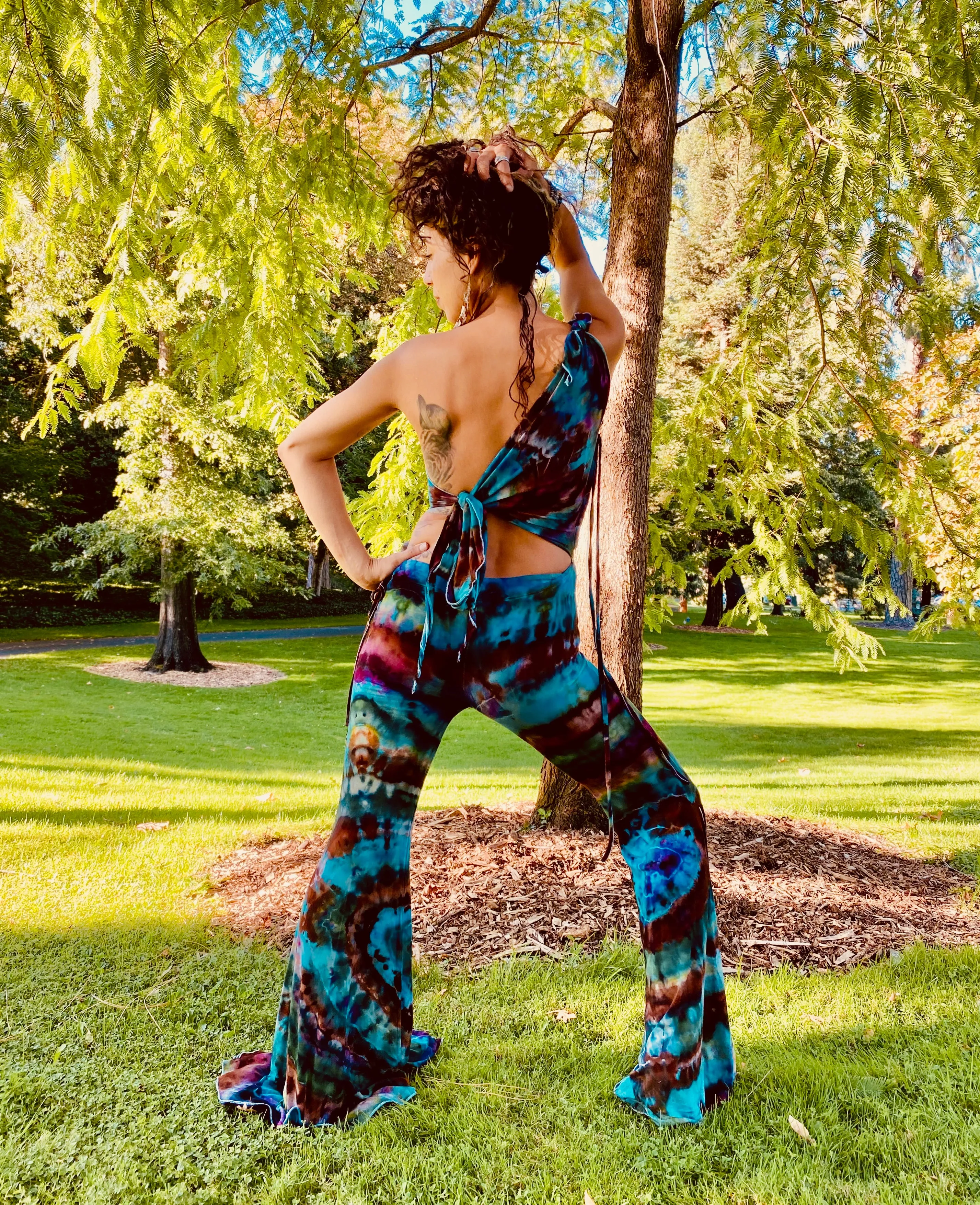 Tie Dye Skirt Pants Onesie