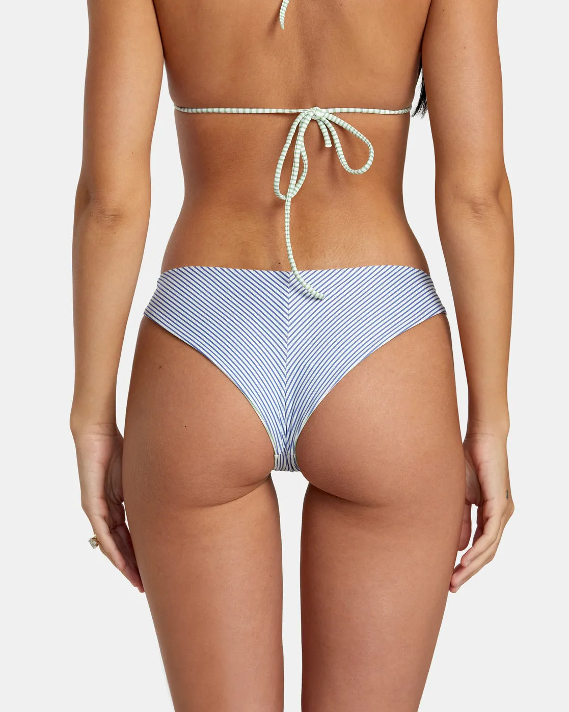 Tri Stripe Reversible Cheeky Bikini Bottoms - Multi