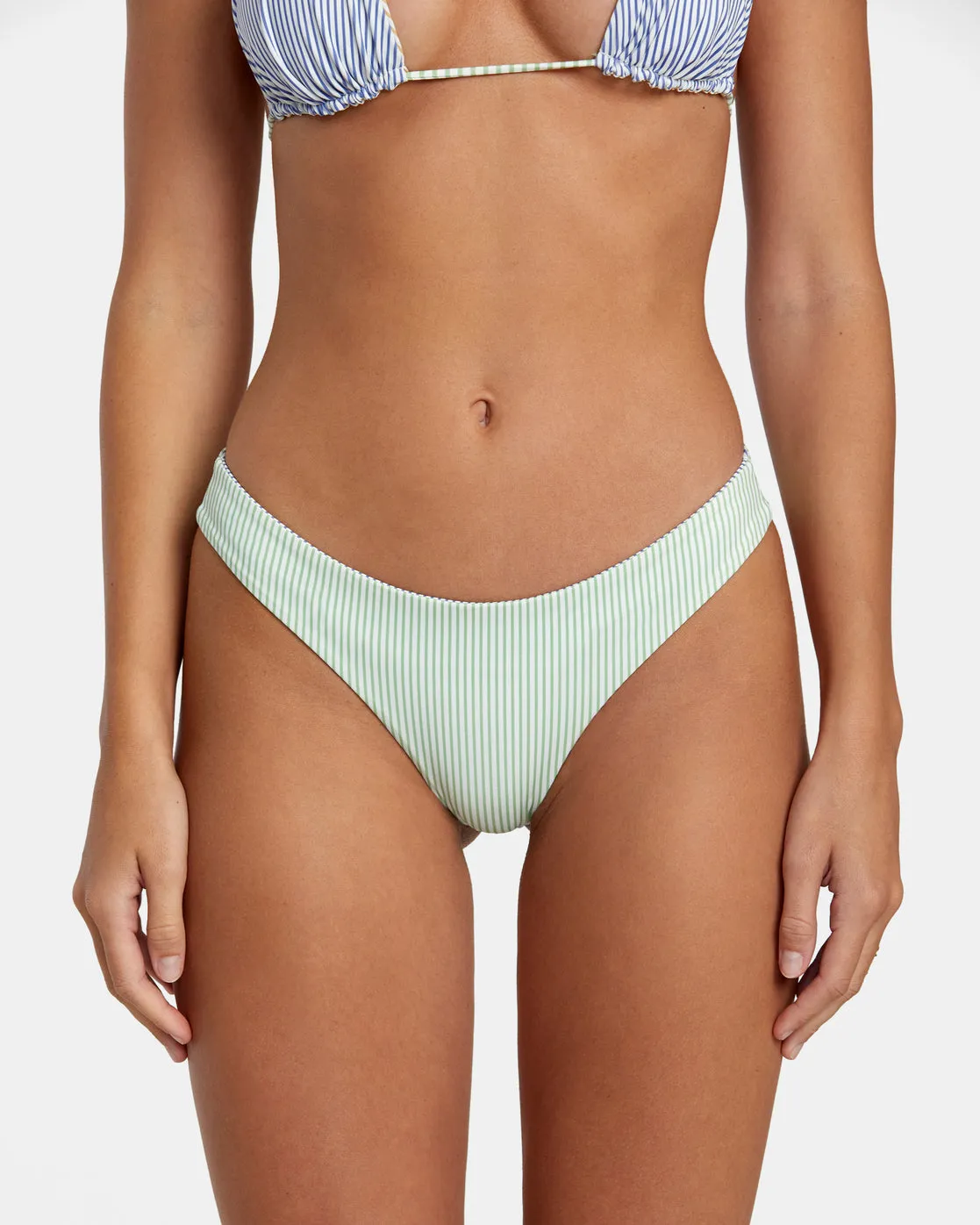 Tri Stripe Reversible Cheeky Bikini Bottoms - Multi