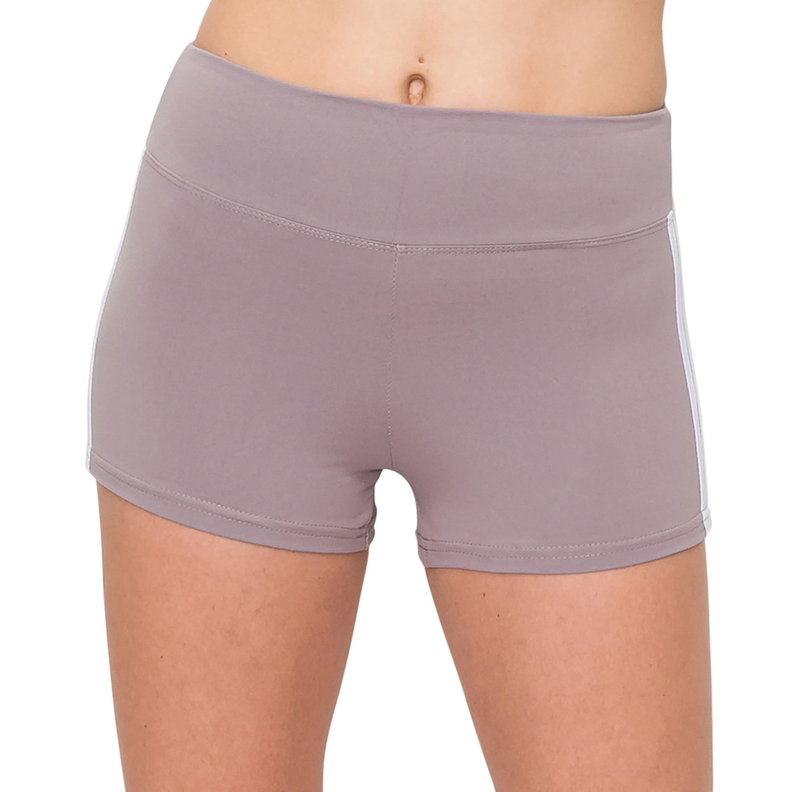 Workout Yoga Shorts - Premium Buttery Soft Solid Stretch Cheerleader Running Dance Volleyball Short Pants - Solid Colors