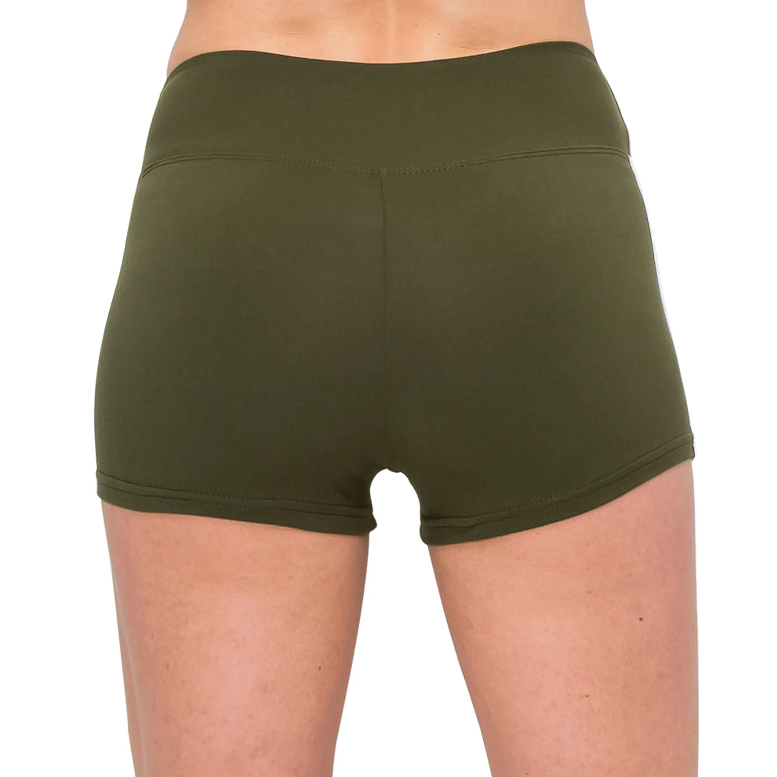 Workout Yoga Shorts - Premium Buttery Soft Solid Stretch Cheerleader Running Dance Volleyball Short Pants - Solid Colors