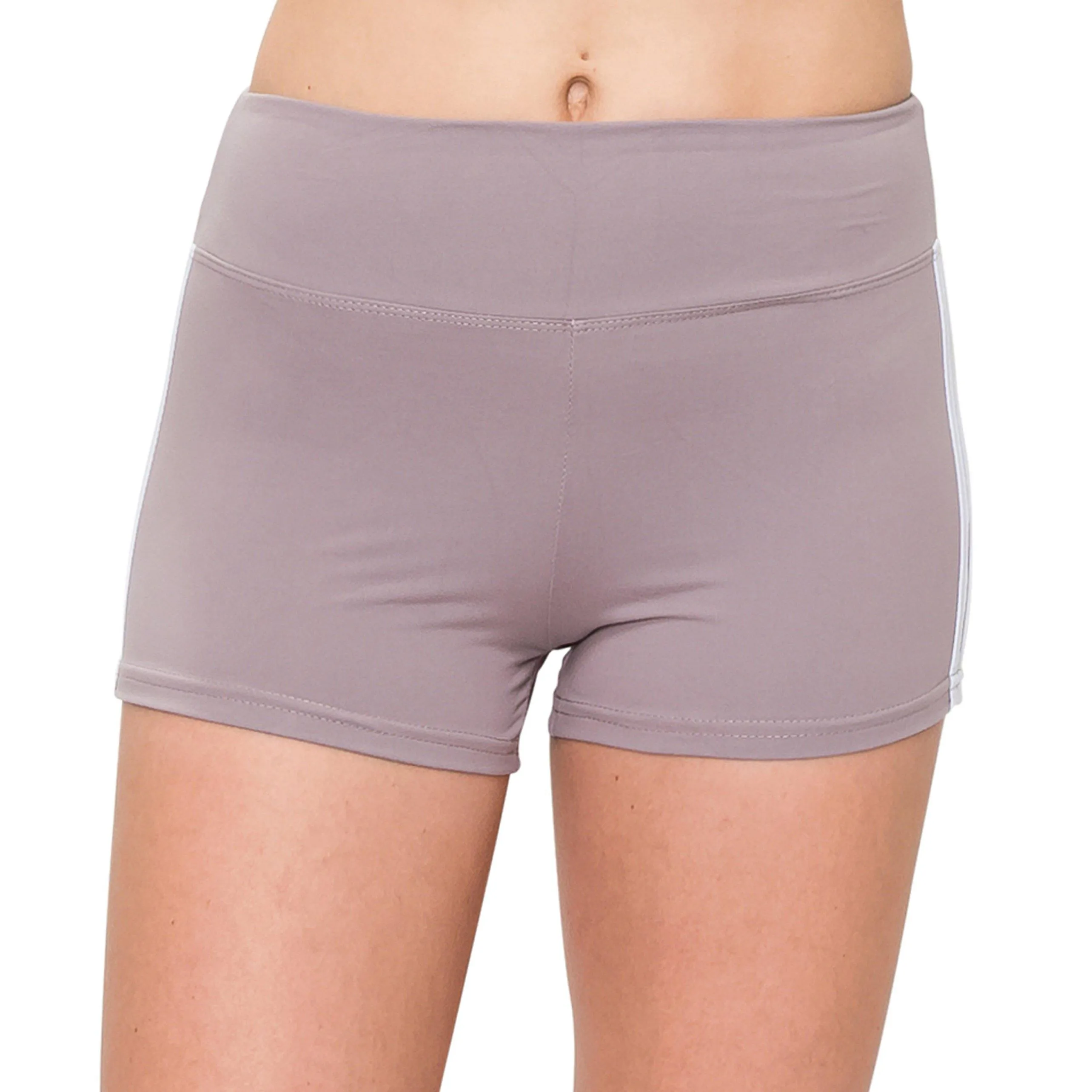 Workout Yoga Shorts - Premium Buttery Soft Solid Stretch Cheerleader Running Dance Volleyball Short Pants - Solid Colors