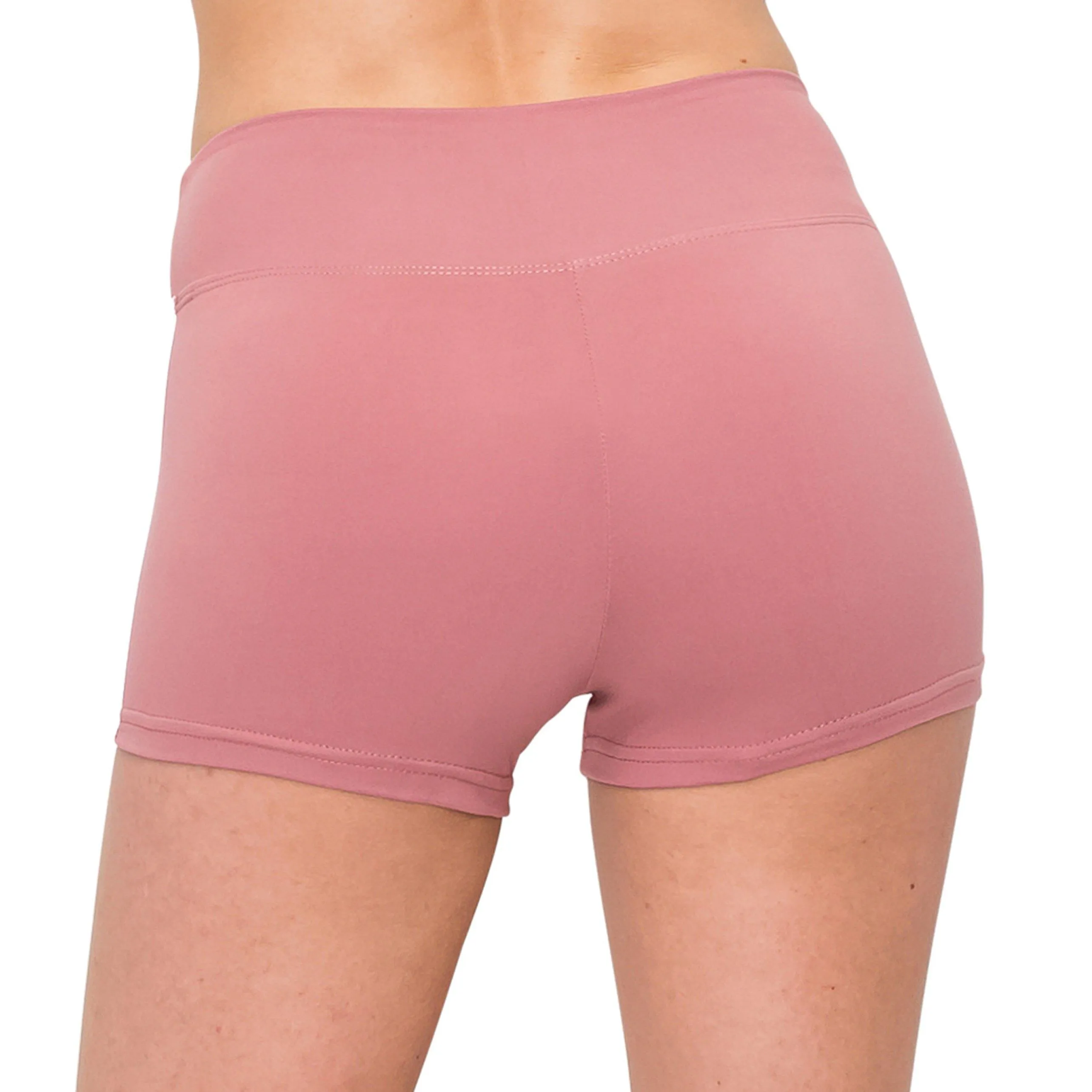 Workout Yoga Shorts - Premium Buttery Soft Solid Stretch Cheerleader Running Dance Volleyball Short Pants - Solid Colors